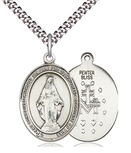 CatholicStore Miraculous Medal in Fine Pewter, 1