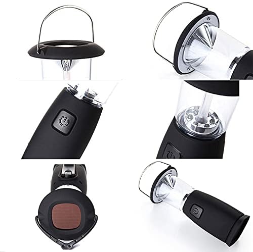 Valink 6 LED Solar Hand-Up Crank Dynamo LED Light Lantern Lamp for Outdoor Camping Hunting Hiking Sailing Weatherproof - Best for Camping, Hiking & Travelling