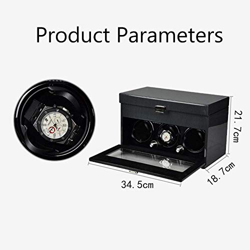 H.JPT Automatic Wooden Watch Winder with Mabuchi Motors, AC Or Battery Powered?Storages Boxes Watch Winder Box