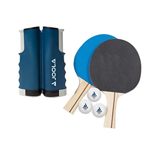 Joola Variant Set - kit com 1 rede retrátil, 3 bolas e 2 raquetes de tênis de mesa
