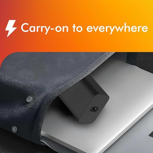 Image of 68W USB-C TurboPower Adapter + 3.3Ft Cable | Fast Charging for Motorola Edge 60 Pro /Edge 50 Pro /Razr 50 Ultra /Moto G84 /G54 /E40 /G35 /Edge 40 Neo | Original Power Charging Speed - Black