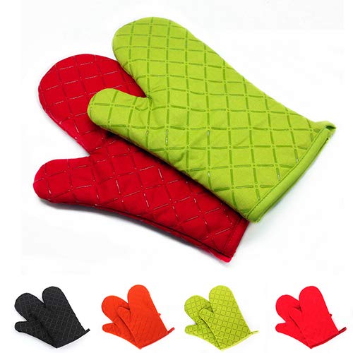Fridg Silicone Potholder Glove Kitchen Heat Insulation Non-Slip Anti-Scalding Oven Mitt Grass Green #TOP1