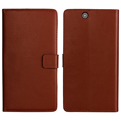PIZU Leather Case Flip Cover for Sony Xperia Z Ultra XL39h C6802 C6806 C6833/Brown