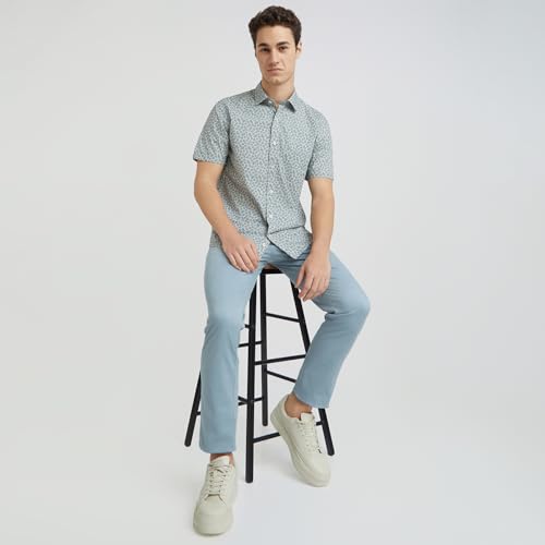 Image of Colorplus Tailored Fit Medium Grey Formal Shirt for Men