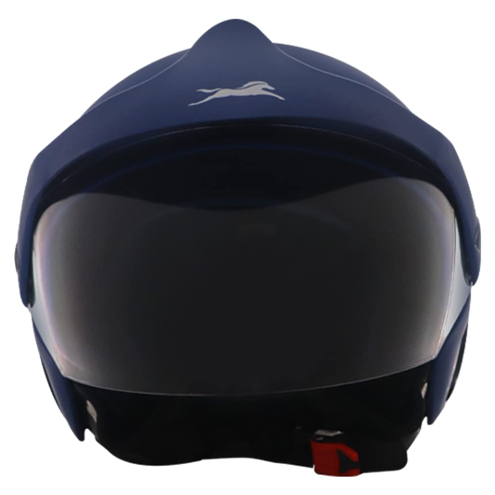 TVS Half Face Helmet for Men and Women, Matt Blue, Size L, ISI and DOT Certified-image-21