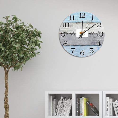 Horloge Chypre silencieuse de 38cm pour déco salon rustique