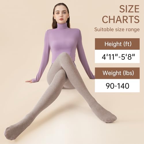 Women's Sweater Tights, Soft Nylon Regular Multicolour Control Top Opaque Tights, 1 Pair4