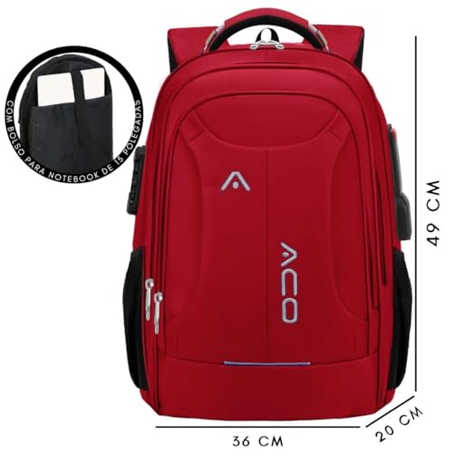 Mochila Bolsa Masculina Feminina Notebook Reforçada Anti Furto Semi Impermeável Escolar Faculdade Tr
