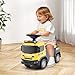 Licensed Scania Ride on Push Car by INFANS with 3 Sound Effects, Storage, Toddler Sliding Construction Truck, Yellow