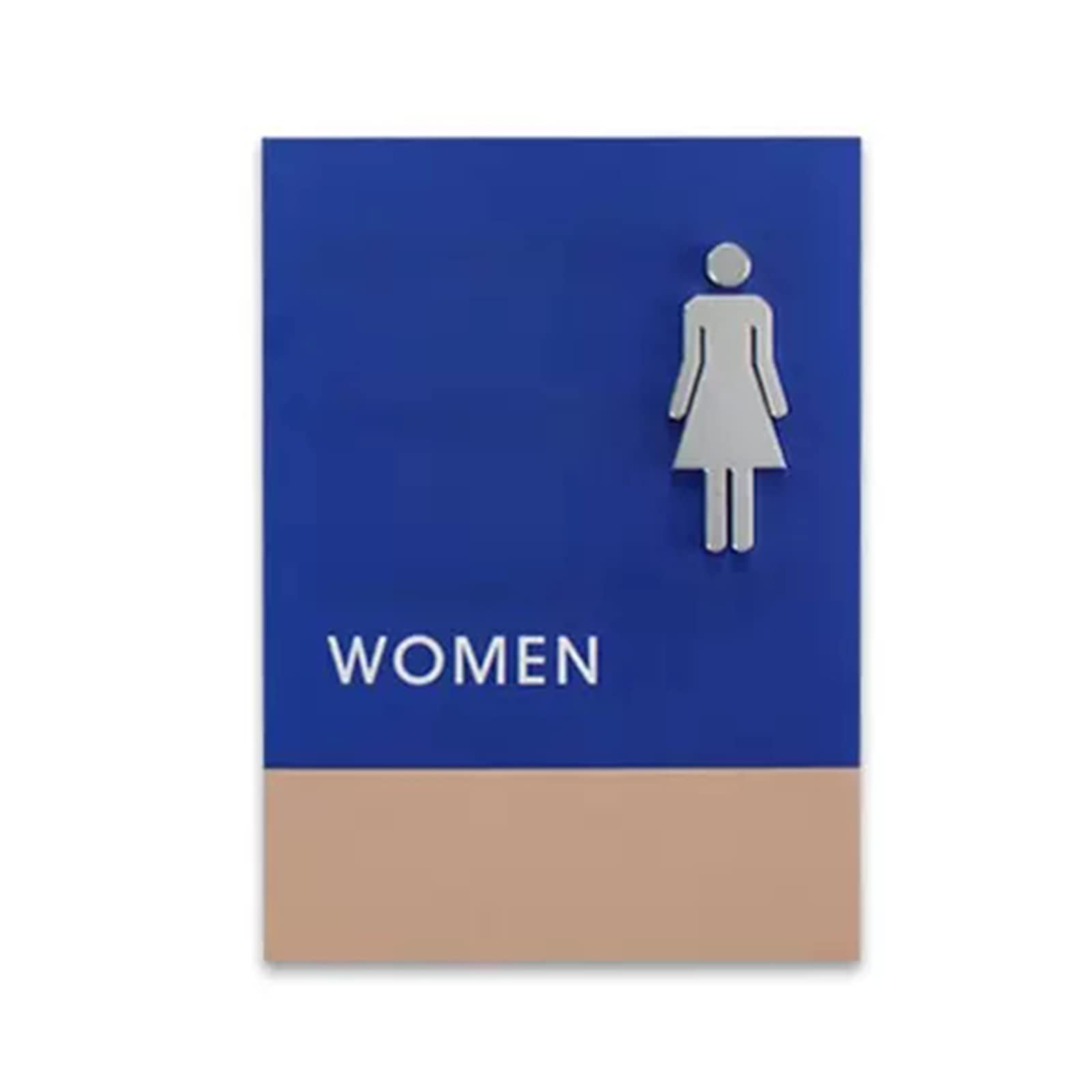VNVFJKLO restroom sign, Restroom Sign Decor, Men's and Women's Toilet Signs, Aluminum Bathroom Door, for Office or Business, Toilets, Decals(B)