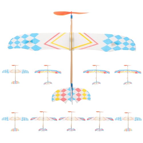 TOYANDONA Rubber Band Powered Airplane Model Biplane Toy 16.1 Inch Wingspan Educational Aircraft Model for Kids Outdoor Play