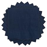 JAM PAPER Small Beverage Napkins - 5 x 5 - Navy Blue - 50/Pack