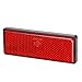 X AUTOHAUX 8 Pcs Rectangular Stick-on Safety Spoke Reflective Self Adhesive Reflector for Gate Posts Cars Trailer Motorcycle Bicycle Bike 87mm Length Red