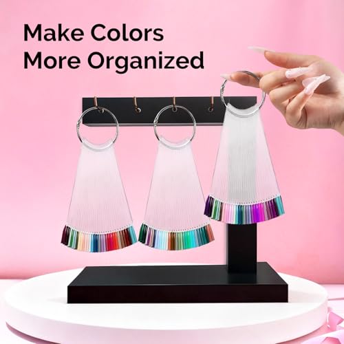 Image of MelodySusie 300 Pcs Nail Swatch Sticks with Ring, Clear Swatches for Gel Polish, Transparent Acrylic Practice Tips, Suitable for Displaying Colors, Training Nail Art for Beginners and Professionals