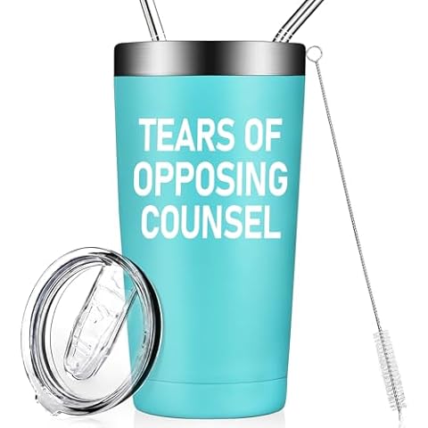 DOEARTE Lawyer Gifts for Women - Tears of Opposing Counsel - Law School Graduation Gifts - Appreciation Gifts for Law Student Graduation, Lawyer, Attorney, Paralegal - 20oz Lawyer Tumbler Cover