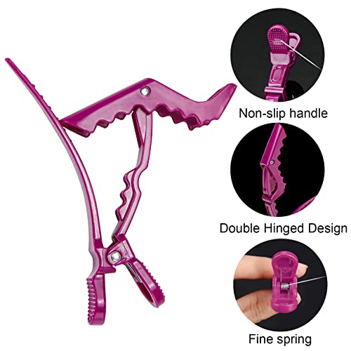 Pastel Gator Hair Clips 10 Pcs For Styling Sectioning, Alligator Clips For Hair, Hair Clips For Styling Alligator, Hair Styling Clips With Non-Slip Alligator Clips--New Single #TOP2