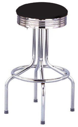Heavy duty diner tulip frame 30 inch black bar stool - made in th…