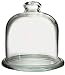 Pasabche Mini Bell Top Vetro Cupola & Piastra Set per Burro Frutta Muffin & Torte