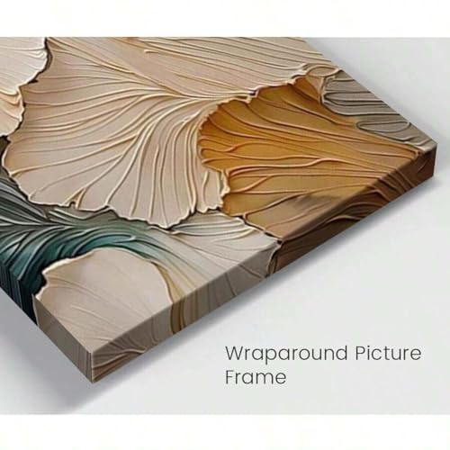 Peinture à l'huile abstraite pour réchauffer un mur blanc avec ses tons neutres - 5