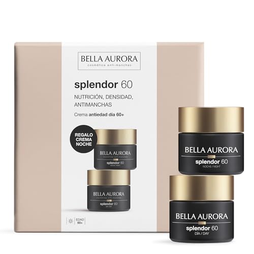 BELLA AURORA - Pack Splendor 60, Crema Antiedad y Redensificante de Día 50 ml + Crema de Noche 50 ml, Tratamiento Antimanchas y Antiarrugas, Redensificante y Fortificante, Pieles a Partir de 60 Años