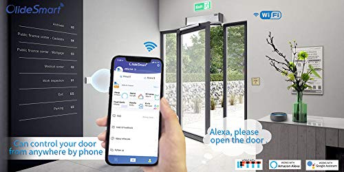 Olideauto Automatic Door Closers Triggered By Dog With Wifi Controller+Wireless Pet Detection Sensors,Phone App Control Remotely Automatic Dog Door Opener #TOP5