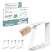 virea 4 x Pinzas para manteles 7 cm Blanco - - Sujeta manteles de Acero Inoxidable para Interior y Exterior - - Soportes para manteles fáciles de Lavar - - Clips para Muchos Tipos de Mesa