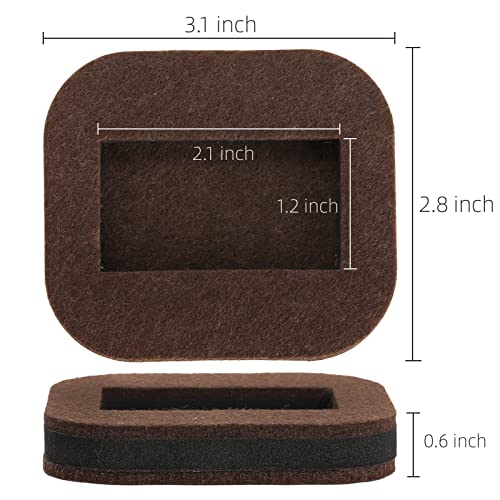 Pumtus 20 Pack Felt Furniture Cups, Anti-Sliding Bottom Caster Pads, Bed Wheel Couch Slide Stopper, Hardwood Floor Protector Fixed Standing Coasters For Carpet, Tile, Laminate Floors, Fit 2.1" X 1.2" #TOP1