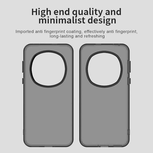Image of CaseNuvo for Honor Magic7 Pro 5G Case PC+TPU+PET Matte Anti-Drop Phone Back Cover - Black