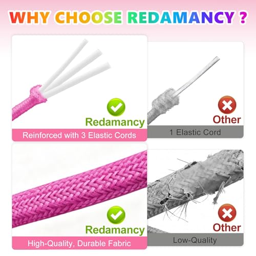 Redamancy 1 mm x 35 m sznurek do bransoletek, kolorowy elastyczny sznurek, sznurek do koralików, elastyczny sznurek do koralików, bransoletek, naszyjników, tworzenia biżuterii i majsterkowania