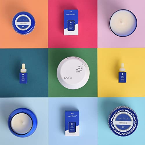 Capri Blue Pura Smart Home Plug-In Diffuser Kit: 1 App-Controlled Aromatherapy Diffuser + 2 Capri Blue Volcano Diffuser Pura Fragrance Refill Vials – Fragrance Diffusers For Home (0.34 Oz) #TOP5