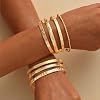 ÌF ME Gold Bangle Bracelets for Women, Indian Bangles Stackable Set, Multi Layer Textured 18K Gold Plated Chunky Bracelets Boho Jewelrys Set #2