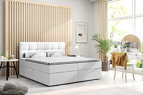 Labett Boxspringbett 180x200 - Polsterbett mit Bettkasten - Doppelbett mit...