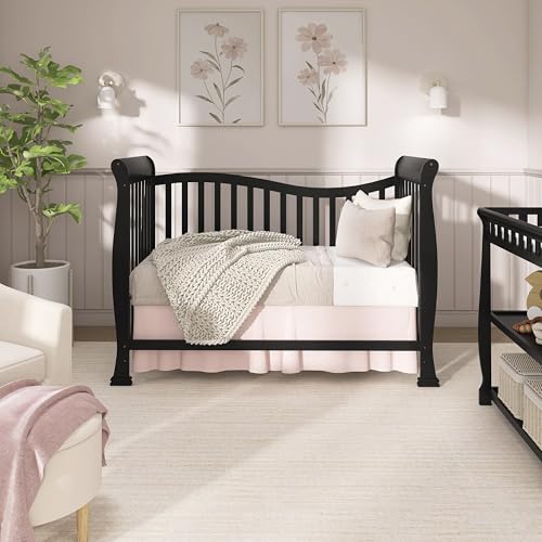Dream On Me Violet 7-in-1 Crib to Full Size Bed, GREENGUARD Gold, Black - image 8