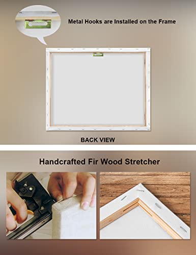 Creoate Just Breathe Wall Art For Bathroom Decor, Rustic Dandelion Picture Canvas Print Wall Art, Rustic Wooden Plaque Look Home Decoration #TOP5