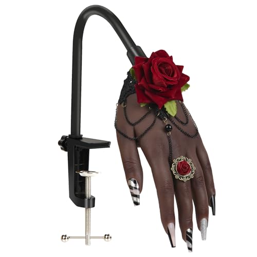 Main de mannequin flexible en silicone pour artistes de salon de manucure