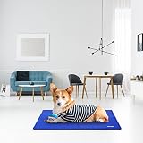 Nobleza - Kühlmatte Hunde Selbstkühlend Ungiftige Gelauflagen Welpe Katzenbett Kühlmatratze im Sommer, 65 * 50cm, Blau, M