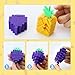 JOYIN 4 Pcs 3D Printed Fidget Fruit Toys, Make a Sound Flexible Desk Fidget Worm Toy for Stress Relief, Boys Girls Kids Adults Birthday Gift Party Favors Stress Toys