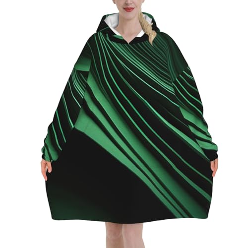 Couverture surdimensionnée anti-froid verte chaude et douce pour adulte