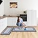 Mattitude Kitchen Mats Set of 2,Cushioned Anti-Fatigue Non-Skid Rug Sets Ergonomic Comfort Standing Mat for Kitchen, Floor, Office, Sink, Laundry, Blue and Gray