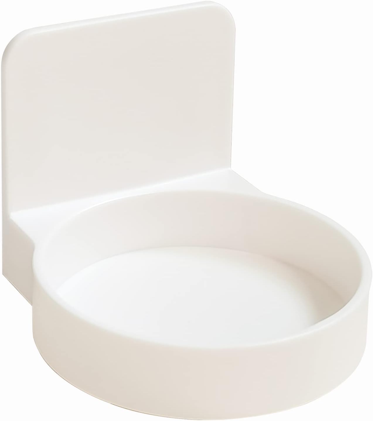 Amazon.com: ePizdiz Adhesive Plastic Round Floating Shelf Stick on Wall ...