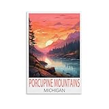 FJIWECWSQ Poster, Motiv: Stachelschwein, Michigan, 