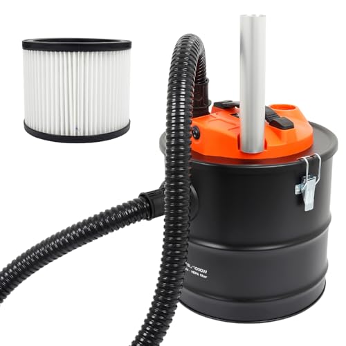 Boxer® Aspirador de Cenizas ciclónico con Motor y Filtro HEPA 18L | Potente succión 1000W | Ideal para chimeneas, Estufas y barbacoas | Tecnología ciclónica para filtración eficiente