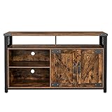 VASAGLE TV Stand for 55-Inch TV with Barn Doors, Entertainment Center and TV Console, TV Cabinet...