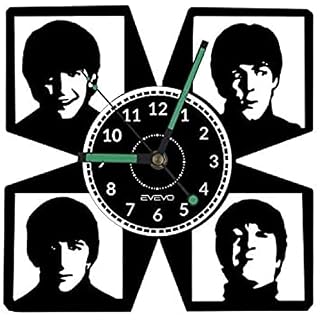 Horloge murale BeatlesWall Clock disque vinyle horloge Beatles décoration - Les Beatles, Paul McCartney, John Lennon, RIngo Starr, George Harrison Horloge murale BeatlesWall Clock disque vinyle horloge Beatles décoration – Image 3