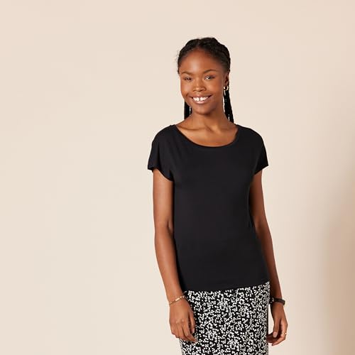 Amazon Essentials Women's Jersey Regular-Fit Short-Sleeve Boat-Neck T-Shirt, Pack of 23