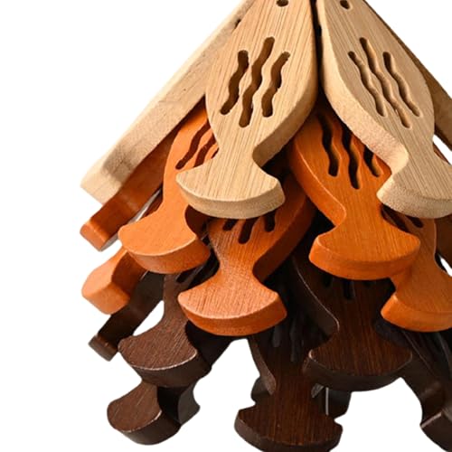 Dessous de plat pliable en bois, support pot chaud, cuisine et table de Noël - 8