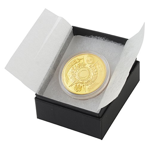 Amazon.co.jp: 復刻版 近代銭 明治三年銘 旧二十圓 金貨 金鍍金