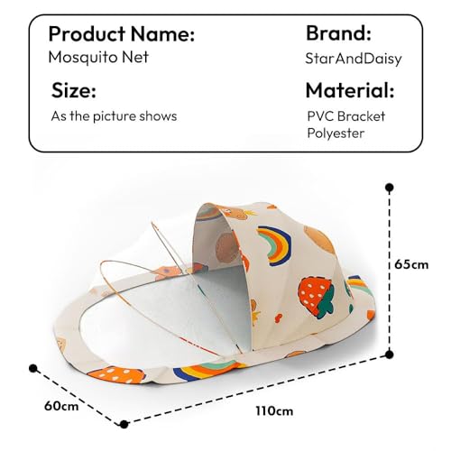 Image of StarAndDaisy Baby Mosquito net for Baby 0-12 Months for Infants, Toddlers, Safe Baby, Breathable mesh-Mosquito Net for Baby's Peaceful Sleep, Baby Sleeping pod - Car Print