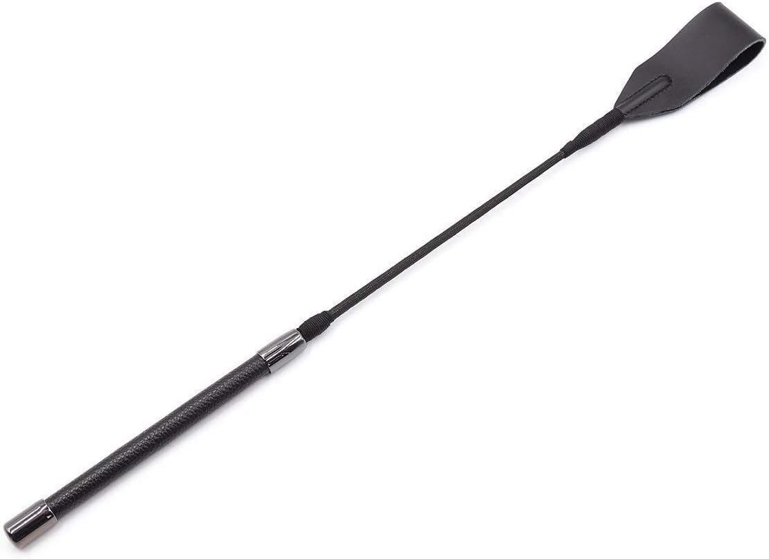 Rekink 18" Real Riding Crop Whip Genuine Leather Top for Riding Sports