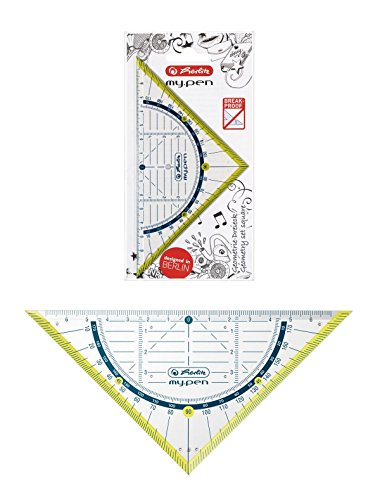 Preisvergleich Produktbild Herlitz Geometriedreieck "my.pen" / 16cm / Farbe: lemon